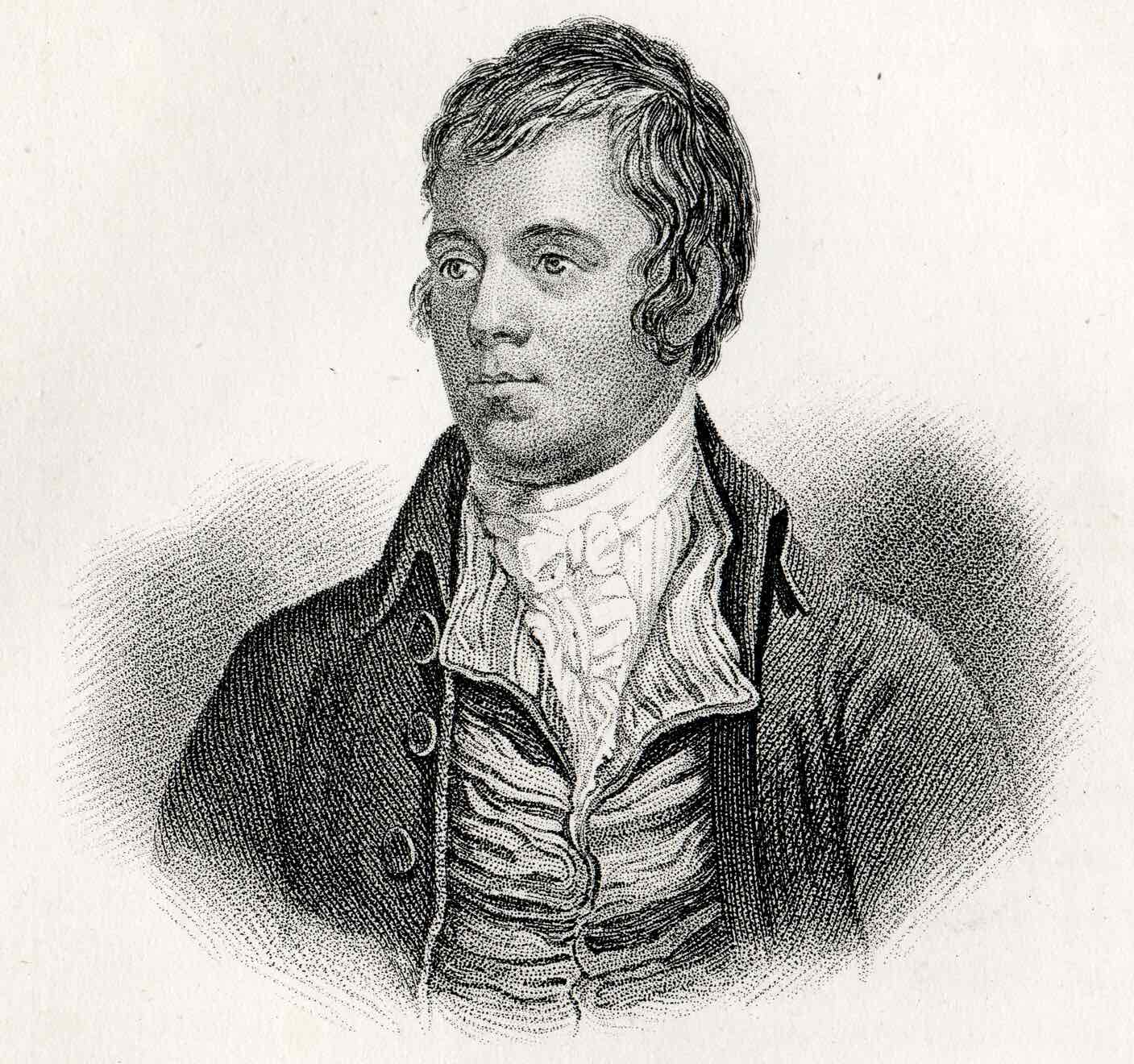 Engraving of Scottish Poet Robert Burns